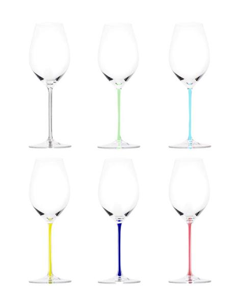 RIEDEL - Set di 6 Bicchieri da Champagne con Stelo Colorato